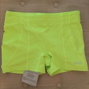 Lorna Jane compression bike shorts in fluorescent